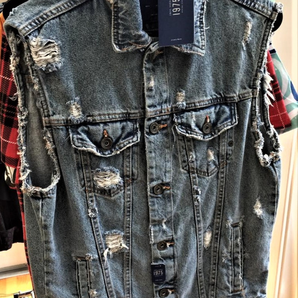 zara jeans vest
